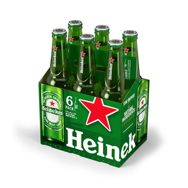 Heineken Premium Larger Beer Bottles 6 X 330ml