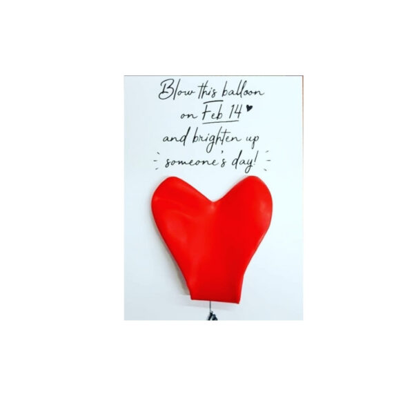 Simply Balloons Message card with a latex heart (1 Day Delivery Period)