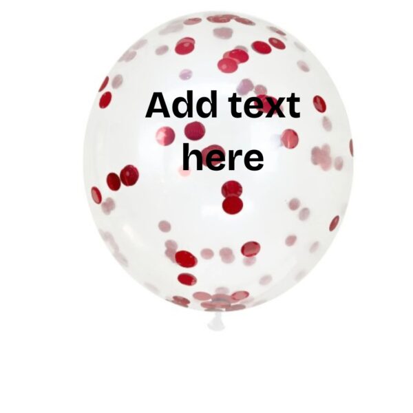 Simply Balloons Customizable balloon with confetti (1 Day Delivery Period)